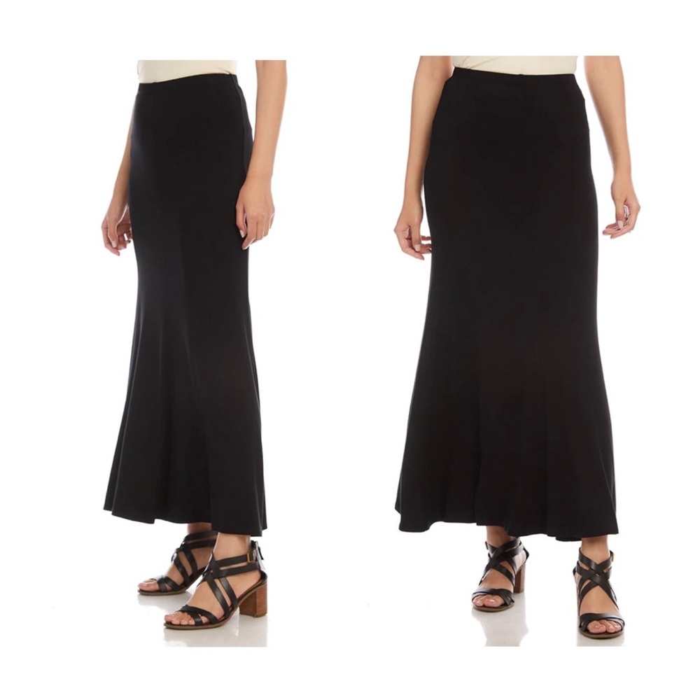 Caroline Constas New York Faux Suede Black Maxi Skirt Size XS NWT